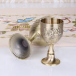 European Style Old Wine Glass, Alloy Antique Wine Set, Goblet, White Wine Glass - Image 3