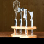 Walnut Clip Garlic Press Wine Bottle Opener Peeler Can Opener - Image 3