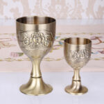 European Style Old Wine Glass, Alloy Antique Wine Set, Goblet, White Wine Glass