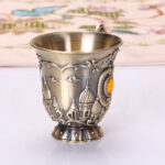 European Style Old Wine Glass, Alloy Antique Wine Set, Goblet, White Wine Glass - Image 6