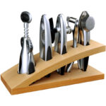 Walnut Clip Garlic Press Wine Bottle Opener Peeler Can Opener - Image 4